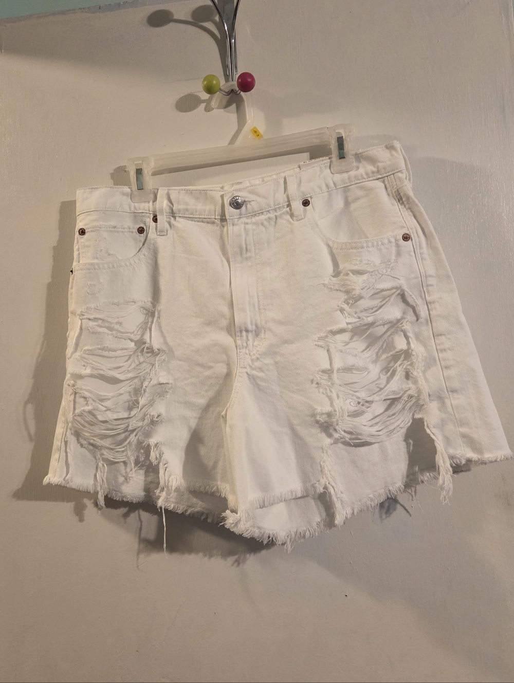 American Eagle Distressed High-Waist Shorts